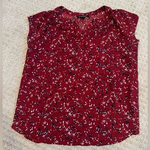 41 Hawthorn Burgundy Floral Blouse